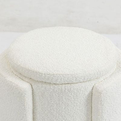 Bergman Fabric Storage Ottoman - White - With 2-Year Warranty